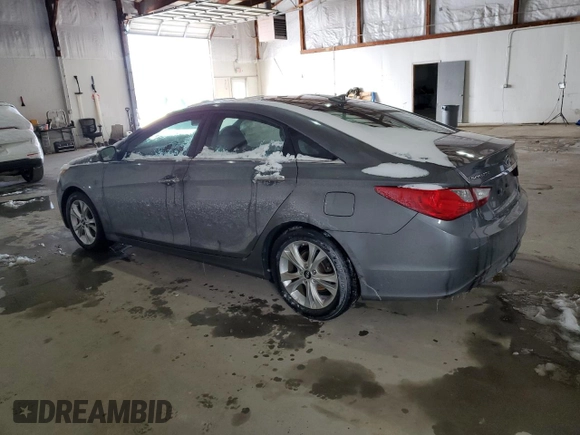 2013 Hyundai Sonata Limited with VIN 5NPEC4AC4DH617813, listed as a Copart auction lot 46164025 with 87,256 mi miles and Salvage Title. Bid and sale history available at DreamBid. Image 2.