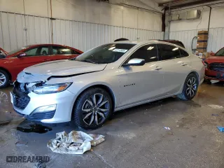 2020 Chevrolet Malibu RS with VIN 1G1ZG5ST8LF057483, listed as a Copart auction lot 47213985 with 74,077 mi miles and Salvage Title. Bid and sale history available at carsss.com. Image 1.