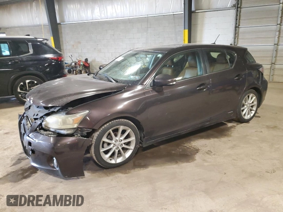 2011 Lexus CT 200h with VIN JTHKD5BH4B2043534, listed as a Copart auction lot 52693605 with 218,142 mi miles and Salvage Title. Bid and sale history available at DreamBid. Image 1.