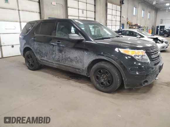 2014 Ford Utility Police Interceptor with VIN 1FM5K8AR2EGA23432, listed as a Copart auction lot 84722354 with 0 mi miles and Salvage Title. Bid and sale history available at carsss.com. Image 4.