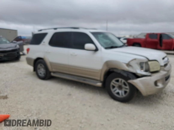 2005 Toyota Sequoia Limited with VIN 5TDZT38A85S260745, listed as a Copart auction lot 85865544 with Not Provided miles and Salvage Title. Bid and sale history available at DreamBid. Image 4.