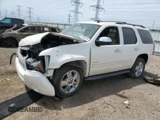 2010 Chevrolet Tahoe LTZ with VIN 1GNUKCE02AR102698, listed as a Copart auction lot 57489455 with Not provided miles and Salvage title. Bid and sale history available at DreamBid. Image 1.