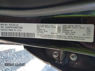 2021 Ram 1500 Big Horn с VIN 1C6SRFBT4MN727666, выставлен на аукционе IAAI как лот 41052455 с пробегом 46 236 миль миль и . История ставок и продаж доступна на DreamBid. Изображение 9.