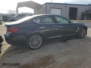 2021 Genesis G70 2.0T with VIN KMTG34LA5MU074208, listed as a Copart auction lot 46582154 with 45,911 mi miles. Bid and sale history available at carsss.com. Image 3.
