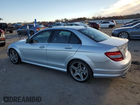 2009 Mercedes-Benz C 63 AMG with VIN WDDGF77X59F241951, listed as a Copart auction lot 78033634 with 52,467 mi miles and Salvage Title. Bid and sale history available at DreamBid. Image 2.