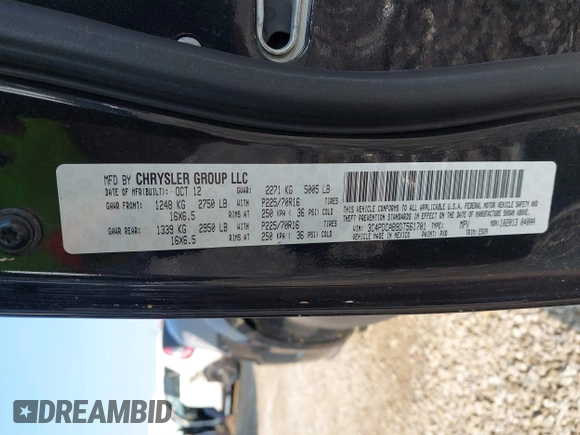 2013 Dodge Journey SE with VIN 3C4PDCAB9DT561701, listed as a IAAI auction lot 42403322 with 143,766 mi miles and . Bid and sale history available at DreamBid. Image 9.