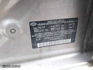 2015 Hyundai Elantra SE with VIN 5NPDH4AE9FH587774, listed as a IAAI auction lot 41960355 with 175,727 mi miles. Bid and sale history available at carsss.com. Image 9.