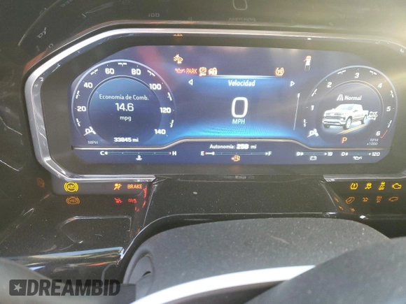 2023 Chevrolet Silverado 1500 RST with VIN 3GCUDEED9PG357715, listed as a Copart auction lot 48953515 with 33,845 mi miles and Salvage Title. Bid and sale history available at DreamBid. Image 9.