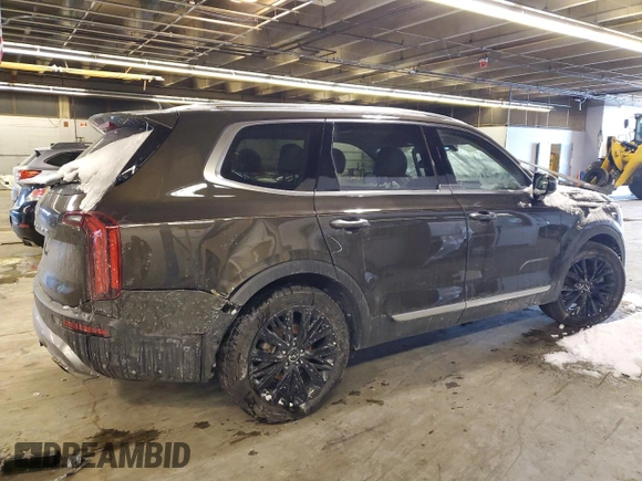 2022 Kia Telluride SX with VIN 5XYP5DHC2NG235782, listed as a Copart auction lot 46151635 with 28,531 mi miles and Salvage Title. Bid and sale history available at carsss.com. Image 3.
