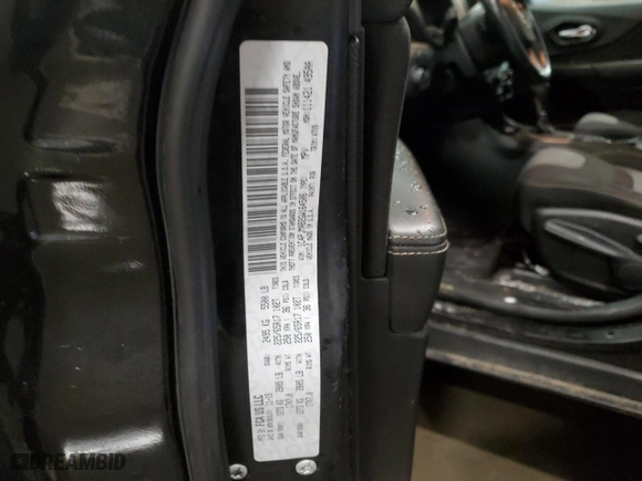 2016 Jeep Cherokee Sport with VIN 1C4PJMAB2GW164506, listed as a Copart auction lot 44958755 with 124,483 mi miles and Salvage Title. Bid and sale history available at carsss.com. Image 13.