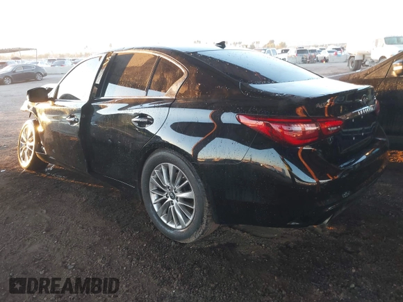 2019 Infiniti Q50 3.0t LUXE with VIN JN1EV7APXKM513587, listed as a IAAI auction lot 41113769 with 71,729 mi miles. Bid and sale history available at carsss.com. Image 3.