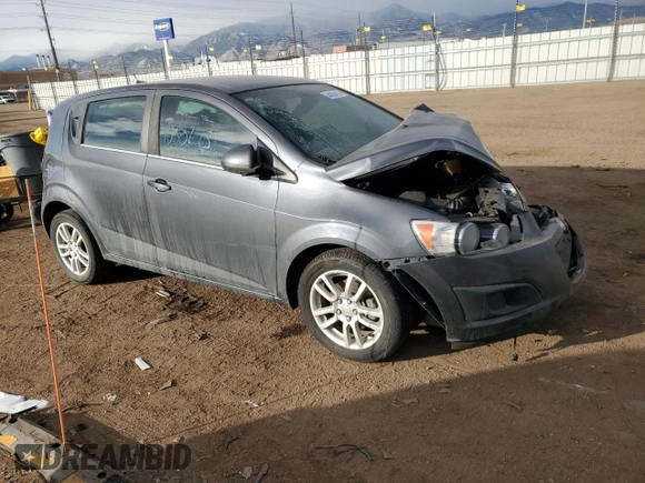2013 Chevrolet Sonic LT with VIN 1G1JC6SBXD4121722, listed as a Copart auction lot 44824185 with 0 mi miles and Salvage Title. Bid and sale history available at carsss.com. Image 4.