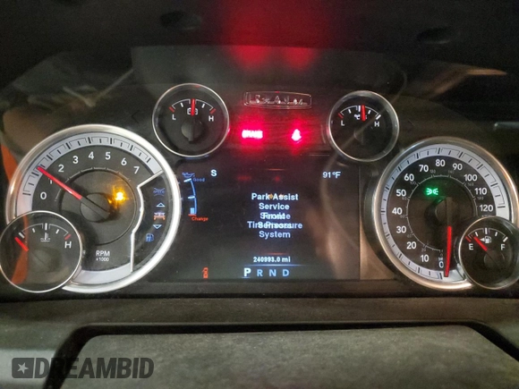 2014 Ram 1500 Big Horn with VIN 1C6RR7LT7ES451344, listed as a Copart auction lot 62100665 with 240,993 mi miles and Salvage title. Bid and sale history available at DreamBid. Image 9.