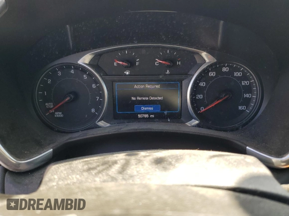 2020 Chevrolet Equinox LT with VIN 3GNAXUEV4LS541858, listed as a Copart auction lot 53329705 with 50,785 mi miles and Salvage Title. Bid and sale history available at DreamBid. Image 9.