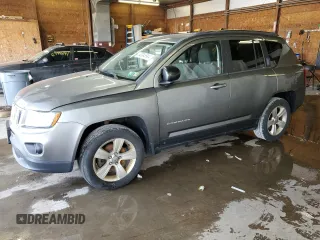 2014 Jeep Compass Sport with VIN 1C4NJDBB6ED592223, listed as a Copart auction lot 63343984 with 124,942 mi miles and Clean Title. Bid and sale history available at carsss.com. Image 1.