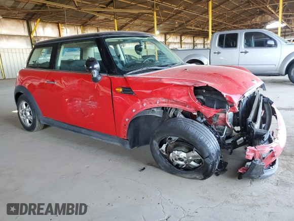 2012 MINI Hardtop with VIN WMWSU3C5XCT261853, listed as a Copart auction lot 49980285 with 110,638 mi miles and Salvage Title. Bid and sale history available at DreamBid. Image 4.