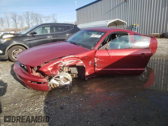 2007 Ford Mustang Deluxe with VIN 1ZVHT80N175353149, listed as a Copart auction lot 45021165 with 124,137 mi miles and Salvage Title. Bid and sale history available at carsss.com. Image 1.