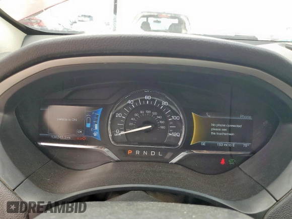 2015 Lincoln MKZ Hybrid with VIN 3LN6L2LU1FR603300, listed as a Copart auction lot 55769375 with 136,243 mi miles and Salvage title. Bid and sale history available at DreamBid. Image 9.