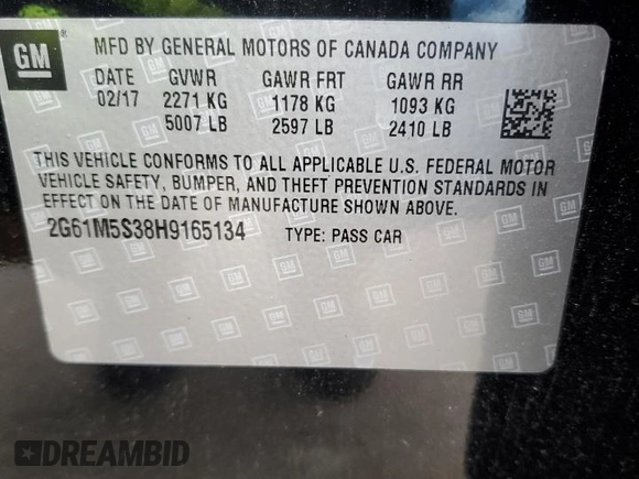 2017 Cadillac XTS Luxury z VIN 2G61M5S38H9165134, wystawiony jako Copart lot #87735945 z przebiegiem 118 643 mil mil oraz Nie do naprawy • Non repairable. Historia ofert i sprzedaży dostępna na DreamBid. Obrazek 12.