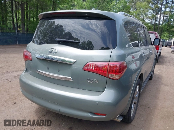 2011 Infiniti QX56 7-passenger with VIN JN8AZ2NEXB9000116, listed as a IAAI auction lot 42159602 with 119,325 mi miles. Bid and sale history available at carsss.com. Image 4.