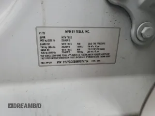 2021 Tesla Model Y Long Range z VIN 5YJYGDEE6MF077764, wystawiony jako Copart lot #53814015 z przebiegiem 87 903 mil mil oraz Szkoda całkowita • Salvage title. Historia ofert i sprzedaży dostępna na DreamBid. Obrazek 13.