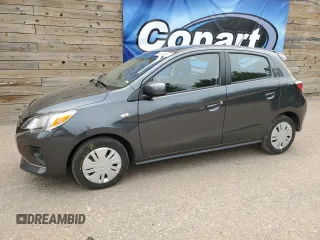 2024 Mitsubishi Mirage ES z VIN ML32AUHJ7RH010438, wystawiony jako Copart lot #59197745 z przebiegiem 23 789 mil mil oraz Czysty tytuł • Clean title. Historia ofert i sprzedaży dostępna na DreamBid. Obrazek 1.