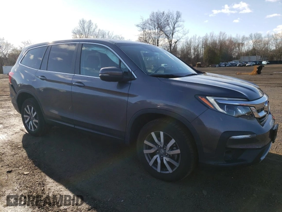 2022 Honda Pilot EX-L with VIN 5FNYF6H55NB023156, listed as a Copart auction lot 52269325 with 43,563 mi miles and Salvage title. Bid and sale history available at DreamBid. Image 4.