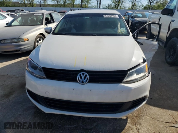 2012 Volkswagen Jetta Sedan SE w/Convenience & Sunroof with VIN 3VWDX7AJXCM335794, listed as a Copart auction lot 47630183 with 0 mi miles and Salvage Title. Bid and sale history available at carsss.com. Image 5.