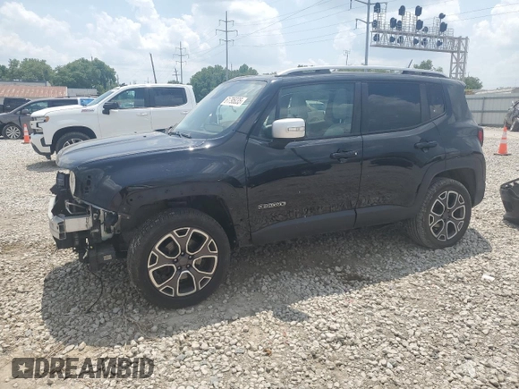 2016 Jeep Renegade Limited with VIN ZACCJBDT5GPC61266, listed as a Copart auction lot 61795035 with 125,784 mi miles and Salvage title. Bid and sale history available at DreamBid. Image 1.