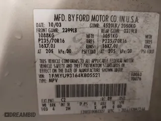 2004 Ford Escape XLT with VIN 1FMYU93164KB05521, listed as a IAAI auction lot 41723219 with 246,369 mi miles. Bid and sale history available at carsss.com. Image 9.