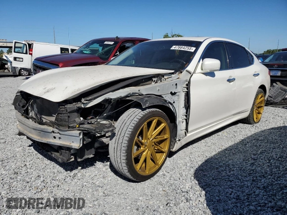 2014 Infiniti M37 with VIN JN1BY1AP3EM260267, listed as a Copart auction lot 47664255 with 61,689 mi miles and Salvage Title. Bid and sale history available at carsss.com. Image 1.