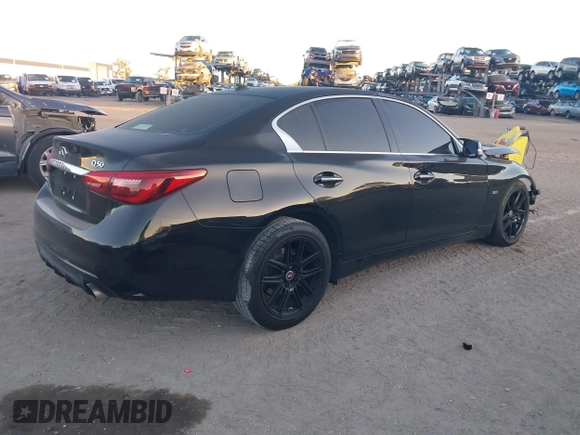 2018 Infiniti Q50 3.0t LUXE with VIN JN1EV7AP0JM365416, listed as a IAAI auction lot 41293065 with 65,339 mi miles. Bid and sale history available at carsss.com. Image 4.
