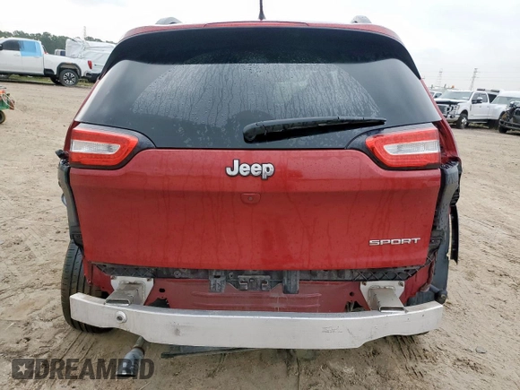 2016 Jeep Cherokee Sport with VIN 1C4PJLAB7GW347846, listed as a Copart auction lot 58620435 with 92,612 mi miles and Salvage title. Bid and sale history available at DreamBid. Image 6.