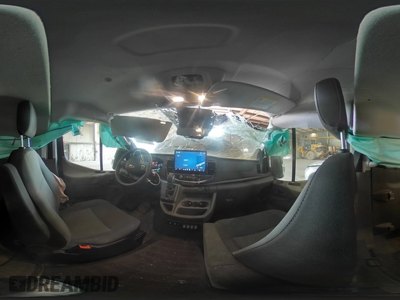 2023 Ford Transit Passenger XL with VIN 1FBAX9YG7PKA99683, listed as a Copart auction lot 72123694 with 21,370 mi miles and Salvage Title. Bid and sale history available at DreamBid. Image 14.