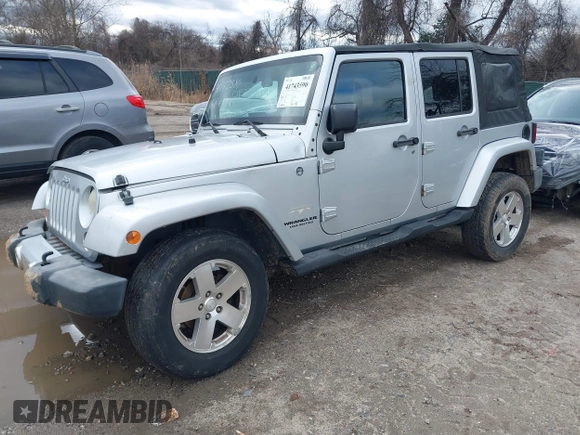 2008 Jeep Wrangler Unlimited Sahara with VIN 1J4GA59158L501099, listed as a IAAI auction lot 41743590 with 213,941 mi miles and . Bid and sale history available at DreamBid. Image 2.