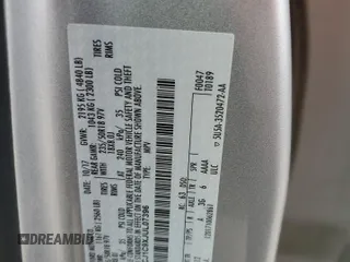 2018 Lincoln MKC Premiere z VIN 5LMCJ1C9XJUL07396, wystawiony jako Copart lot #54317485 z przebiegiem 185 589 mil mil oraz Szkoda całkowita • Salvage title. Historia ofert i sprzedaży dostępna na DreamBid. Obrazek 13.