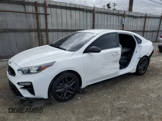 2021 Kia Forte GT-Line with VIN 3KPF34AD5ME269277, listed as a Copart auction lot 55737805 with 74,208 mi miles and Salvage title. Bid and sale history available at DreamBid. Image 1.