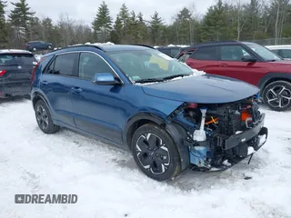 2023 Kia Niro Wind with VIN KNDCR3L15P5014997, listed as a IAAI auction lot 41525672 with 12,499 mi miles and . Bid and sale history available at DreamBid. Image 1.