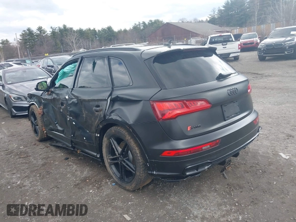 2018 Audi SQ5 Premium Plus with VIN WA1A4AFY8J2018273, listed as a IAAI auction lot 41880755 with 107,317 mi miles and . Bid and sale history available at DreamBid. Image 3.
