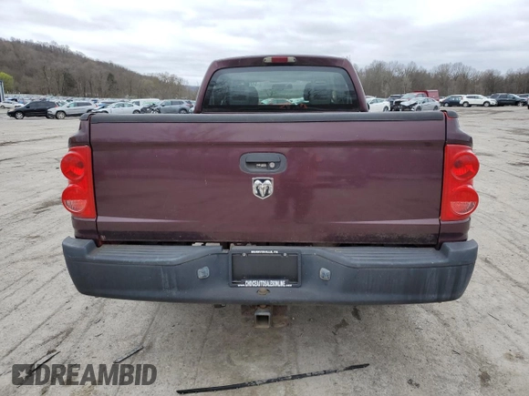2005 Dodge Dakota ST with VIN 1D7HE22K55S329129, listed as a Copart auction lot 51287235 with 132,840 mi miles and Clean Title. Bid and sale history available at DreamBid. Image 6.