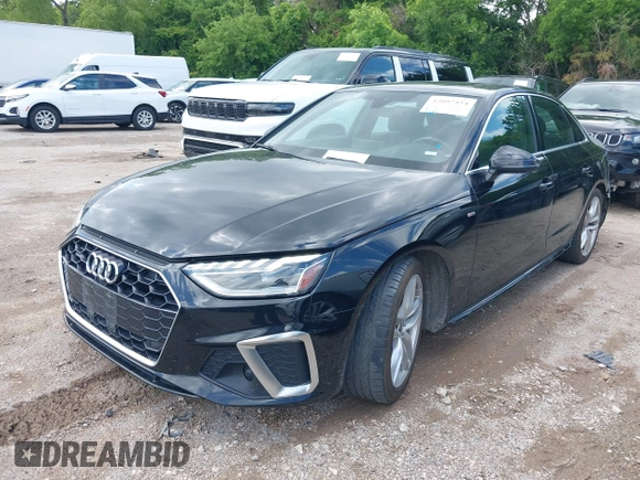 2023 Audi A4 S line Premium Plus with VIN WAUEAAF45PN016577, listed as a IAAI auction lot 42097454 with 55,676 mi miles and . Bid and sale history available at DreamBid. Image 17.