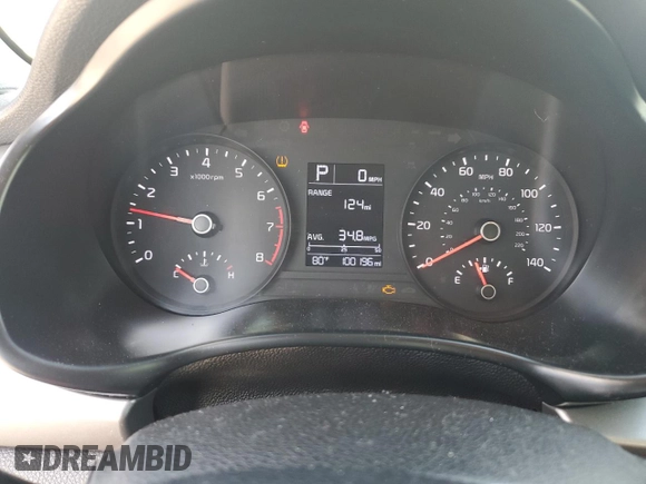 2021 Kia Rio LX with VIN 3KPA24AD7ME417409, listed as a Copart auction lot 47613345 with 100,196 mi miles and Salvage Title. Bid and sale history available at DreamBid. Image 9.