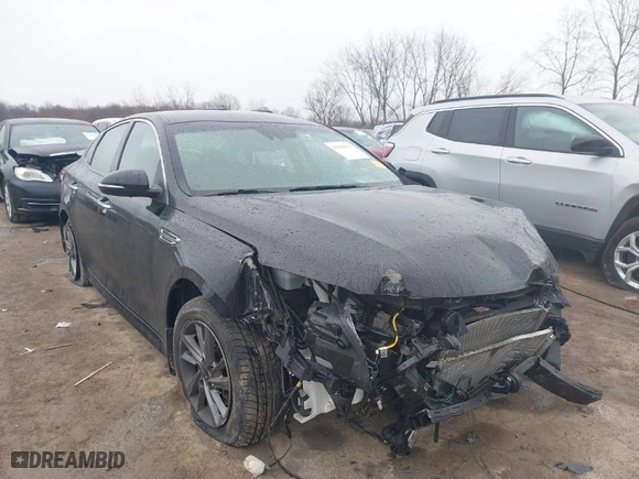 2019 Kia Optima LX with VIN 5XXGT4L30KG350541, listed as a IAAI auction lot 41908755 with 47,085 mi miles. Bid and sale history available at carsss.com. Image 1.
