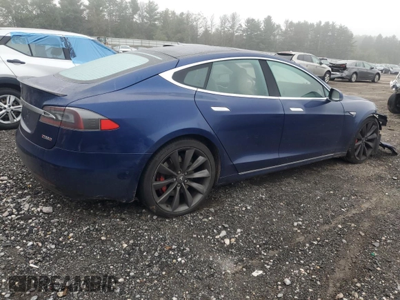 2016 Tesla Model S 90D with VIN 5YJSA1E48GF153079, listed as a Copart auction lot 74176874 with Not Provided miles and Salvage Title. Bid and sale history available at DreamBid. Image 3.