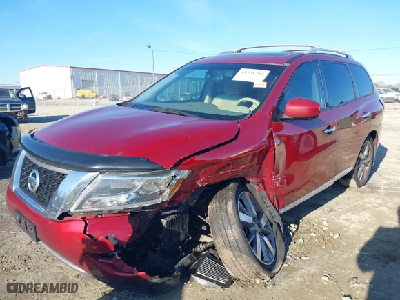 2013 Nissan Pathfinder SL with VIN 5N1AR2MN0DC665105, listed as a IAAI auction lot 41331282 with 184,155 mi miles. Bid and sale history available at carsss.com. Image 6.