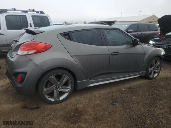 2013 Hyundai Veloster Turbo w/Black Int with VIN KMHTC6AE5DU085042, listed as a Copart auction lot 49337145 with 127,099 mi miles and Clean Title. Bid and sale history available at carsss.com. Image 3.