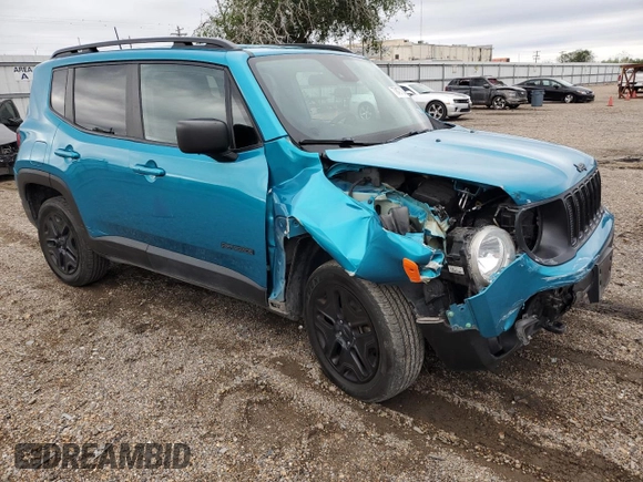 2021 Jeep Renegade Sport with VIN ZACNJDAB0MPM50805, listed as a Copart auction lot 79427104 with 71,311 mi miles and Salvage title. Bid and sale history available at DreamBid. Image 4.