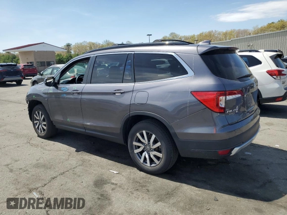 2021 Honda Pilot EX-L with VIN 5FNYF6H54MB052212, listed as a Copart auction lot 55120475 with 29,606 mi miles and Salvage title. Bid and sale history available at DreamBid. Image 2.