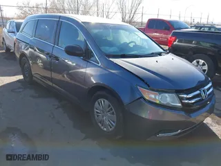 2014 Honda Odyssey LX with VIN 5FNRL5H27EB048315, listed as a IAAI auction lot 41417864 with 110,346 mi miles. Bid and sale history available at carsss.com. Image 1.