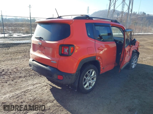2015 Jeep Renegade Latitude with VIN ZACCJBBT2FPB22309, listed as a IAAI auction lot 41451716 with 93,027 mi miles and . Bid and sale history available at DreamBid. Image 4.
